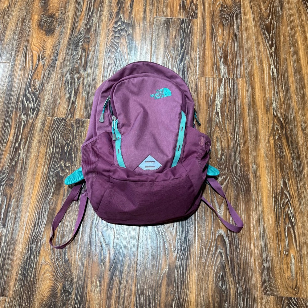 North Face Vault Backpack Unisex Purple Teal FlexVent School Hiking Bag FLAW